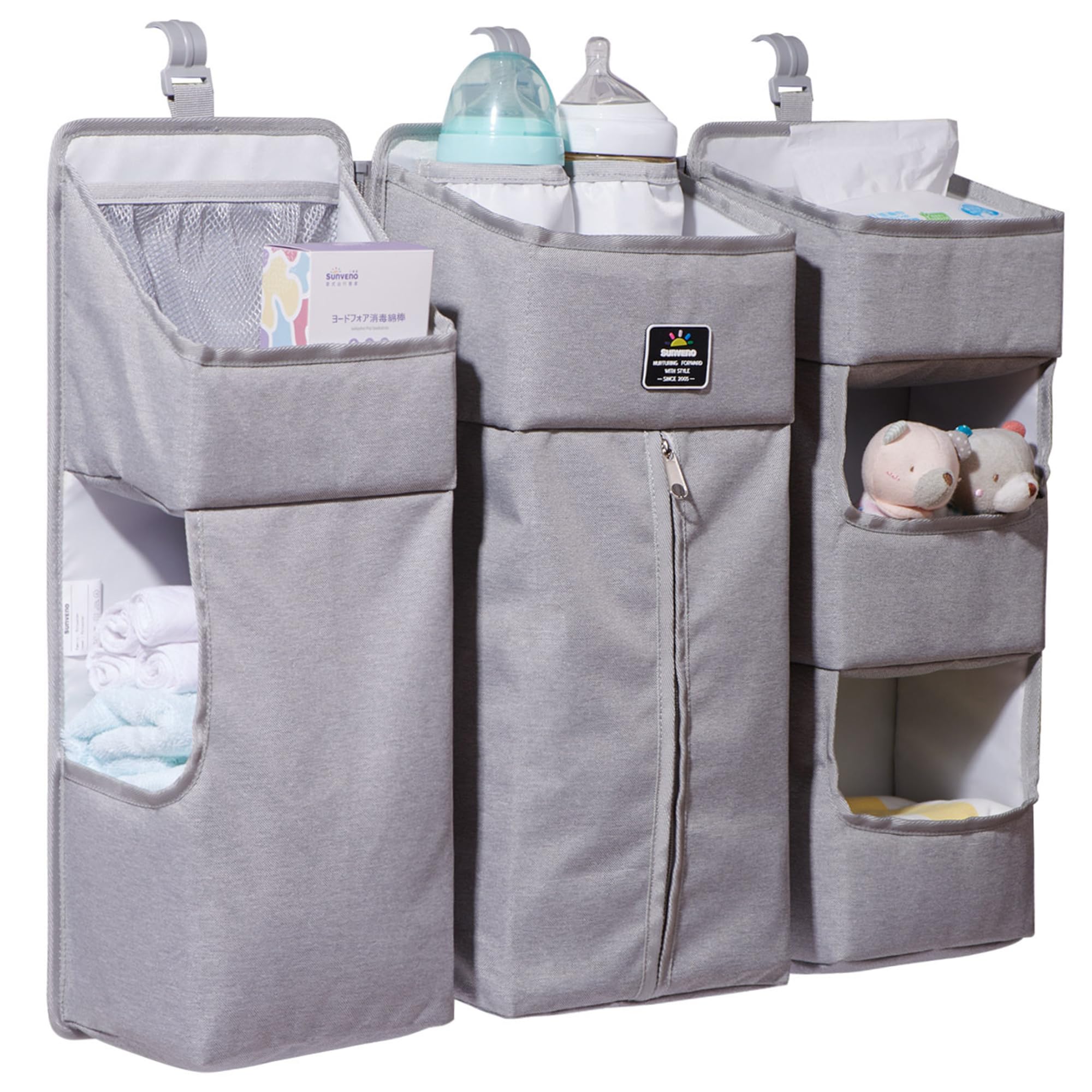 

Sunveno Подгузник Премиум Подгузник Детская Кровать Прикроватная Подвесная Игрушка Детская Легкий Улучшенный 50x13x66см Хранение, Материал, 3-в-1, Разделяемый, Многофункциональный, серый