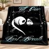Jack with Sally Blanket Flannel Blanket Soft Cozy Plush Throw for Sofa Bed Lightweight Home Decoration Outdoor Camping