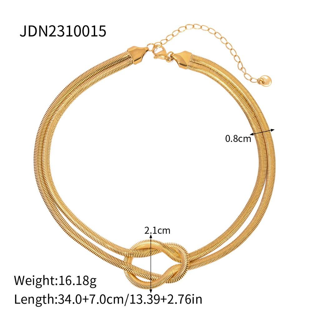 Double-layer Stacked Titanium Steel Necklace Light Luxury High-end Clavicle Chain Stainless Steel Jewelry Does Not Fade