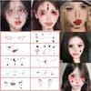 Halloween Makeup: Horror Scars, Fake Teeth, Little Tiger Teeth, and Blush Tattoo Stickers for Party Decoration