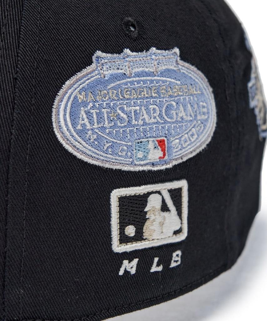 Emelbi Signature All-Over Patch Structure Ball Cap Ny (Black)