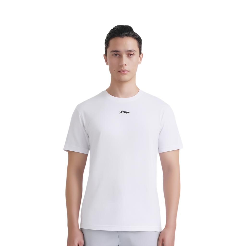 Li-Ning Loose Comfortable Casual Versatile Simple Breathable Short Sleeve T-Shirt Unisex Tops White AHSVA51-2