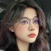 Anti-Blue Light Eyebrow Frame Flat Mirror Women'S Avant-Garde And Versatile Cool Handsome Myopia Glasses Frame Men