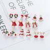 8 Stilvolle Damen-Legierung Weihnachtsbaum-Ohrringe Weihnachtsgeschenk-Ohrringe.