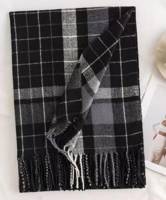 

Korean Style Women s Plaid Scarf - Imitation Cashmere, Warm Shawl & Commuting Neck Gaiter 65x200cm