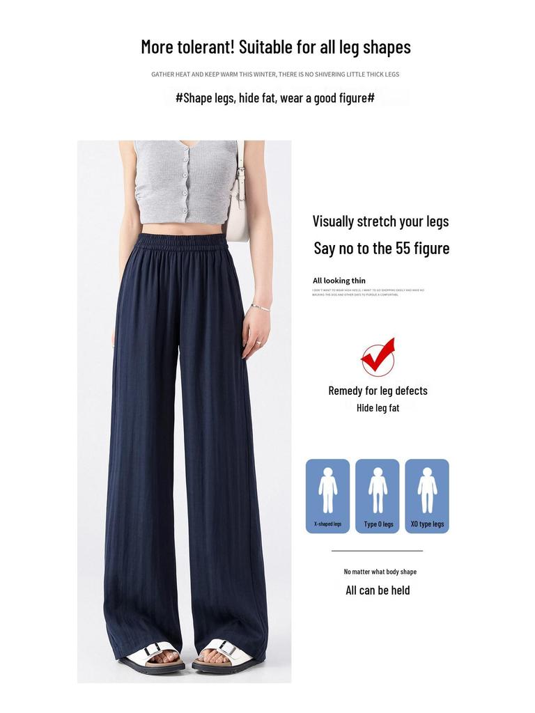 Crescent Moon Women’s Tencel Linen Wide-Leg Pants - Spring/Summer 2026, Lightweight & Cool