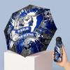Hertha BSC FC Mini Parapluie de Poche Pliant 5 fois Compact Léger Anti-UV Protection Pluie Soleil Parapluie Portable Parapluie de Voyage