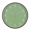 Wall Clock with Wood Frame Round for Living Room, Hallway