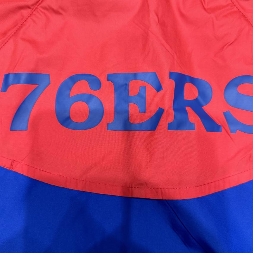 Nike Philadelphia 76ers Basketball Training Jacket With Zipper And Hood Kids jackets Red Blue 3Z2B7FEKR-76R