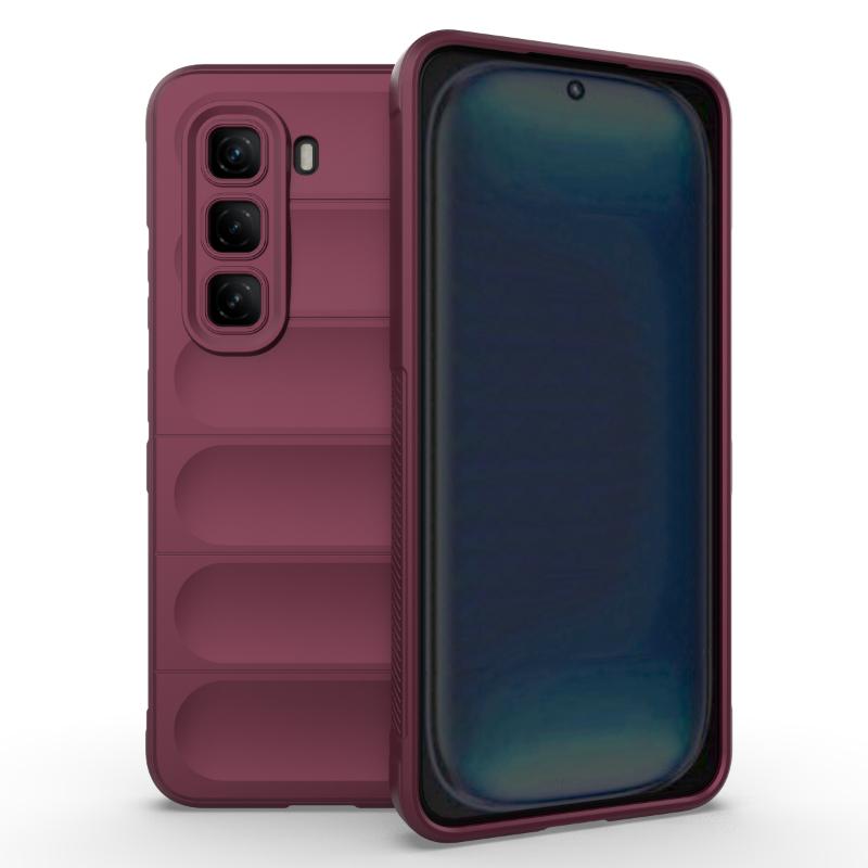 

Для Infinix Hot50 Hot 50 Pro 4G Back Cover Чохол М’який силікон проти падіння Протиударний телефон Футляри Coque For Hot 50 Pro 4G сливовий
