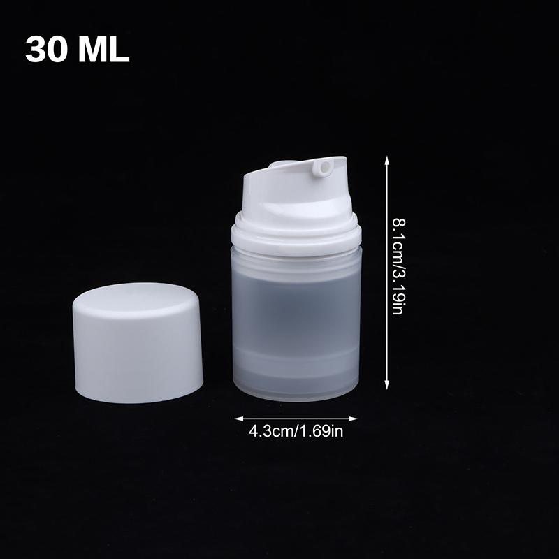 Plastic Airless Pump Bottle 15ml 30ml 50ml Vacuum Press Spray Bottle for Lotion Cream Gel Travel Bottling Container