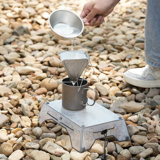 1Pc/1 Set Outdoor Folding Tray Base Heavy Duty Snap Button Food-Grade PP Camping Picnic Backpacking Collapsible Tray Table with Reflective Strap