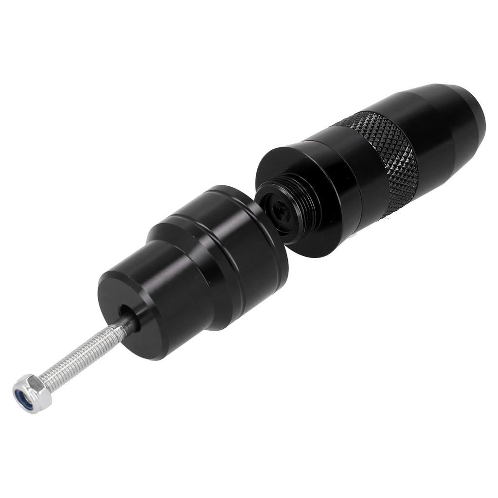 Motorcycle Exhaust Pipe Slider Aluminum Alloy Anti Falling Guard Protector (Black )