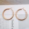 Charms 5cm Diameter Hoop Earrings 925 Sterling Silver for Woman Fine Fashion Party 18K Gold Earrings Jewelry Christmas Gifts