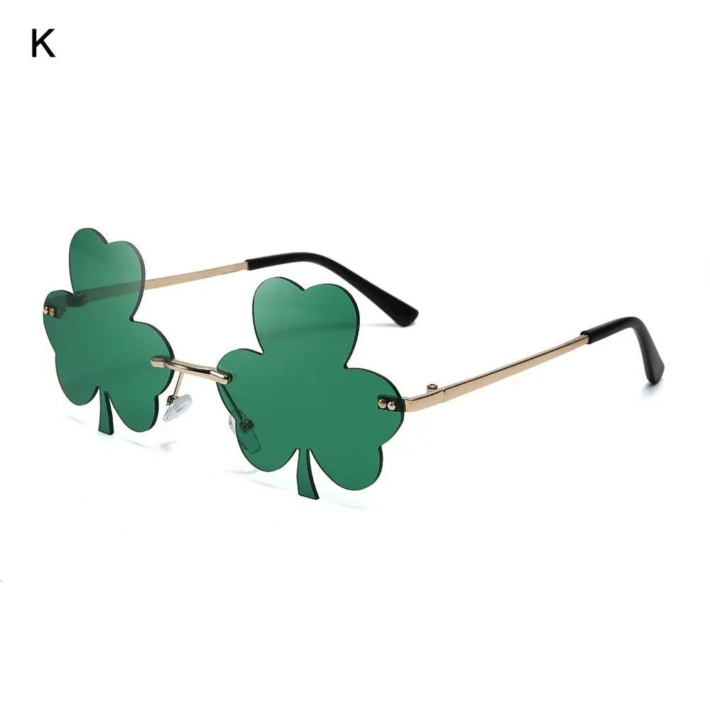 Sun Glasses St. Patrick'S Day Green Four Leaf Clover Glasses Leprechaun Costume Glasses Shamrock Sunglasses  De Fiesta