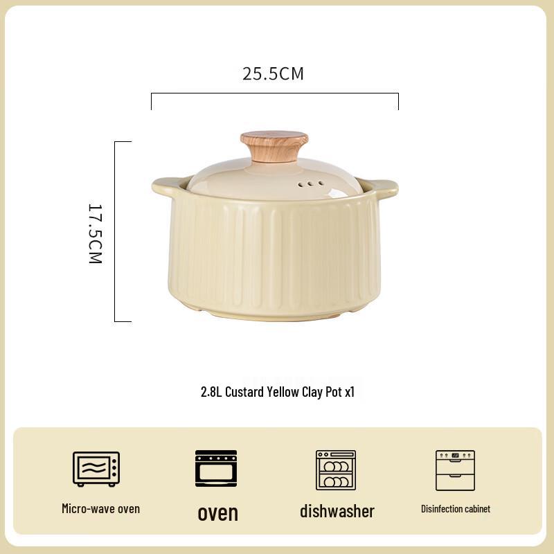 ZISIZ Underglaze Creamy Style Ceramic Casserole