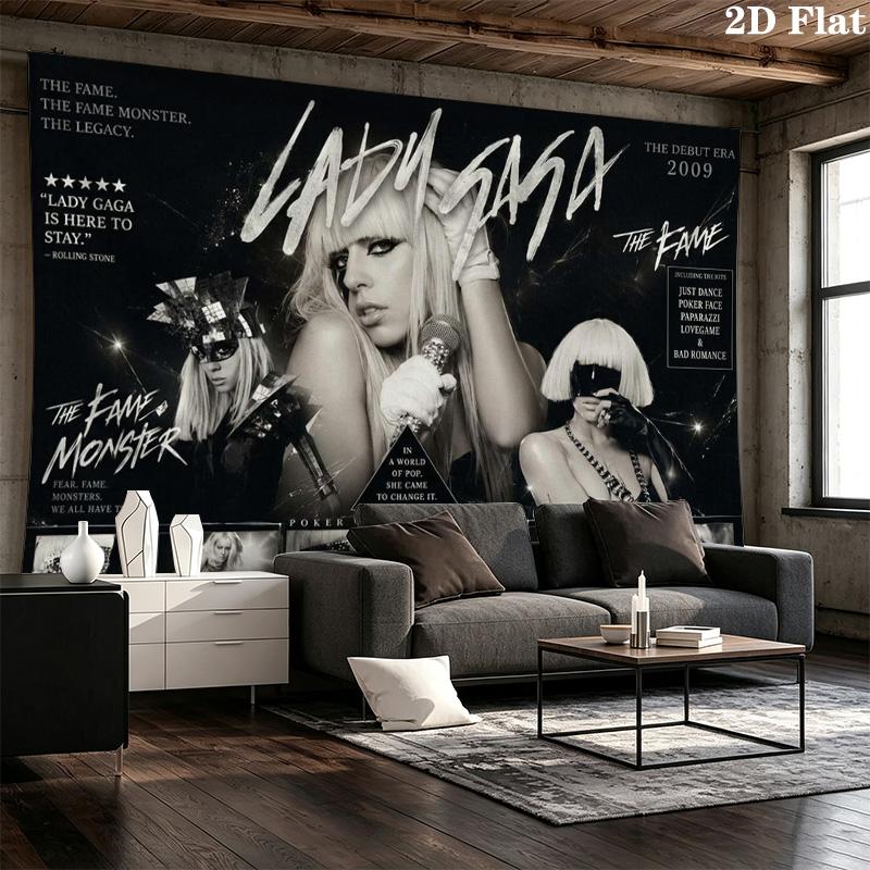 Gaga Wall Tapestry Aesthetic Wall Hanging Printed Fabric Blanket Decorative Tapestries for Bedroom Living Room Home Decor