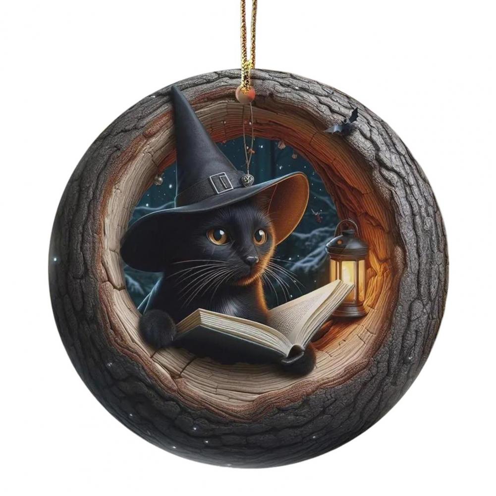 Animal Christmas Ornament 2D Flat Forest Animal Xmas Tree Ornament Acrylic Hanging Woodland Pendant for Garden Tree Home Decor