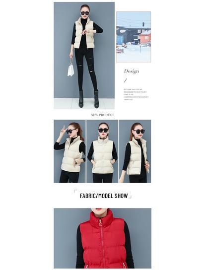 Specht Damen Fleecegefütterte Winter Baumwollweste, Warm & Verdickt, Ärmellose Kurze Jacke (Herbst/Winter 2025)