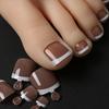 120pcs French Style Fake Toenail Press On Toe Foot Full Cover Square Nails Art Tips Wearable Nail Manicure Tool