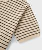 Beulaendideu Hard Twist Holiday Polo Knit [Ivory Stripe]