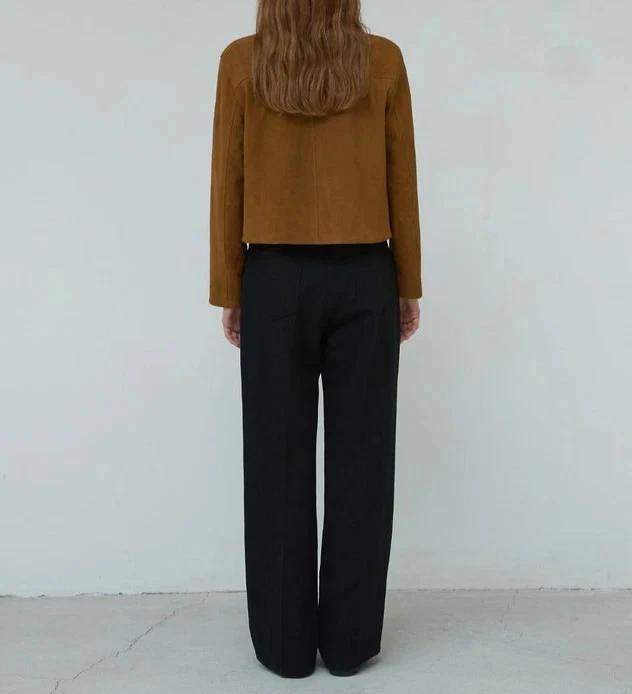 Lambskin Biker Motorcycle Fit Stylish Casual Suede Women's Brown Jacket Handmade