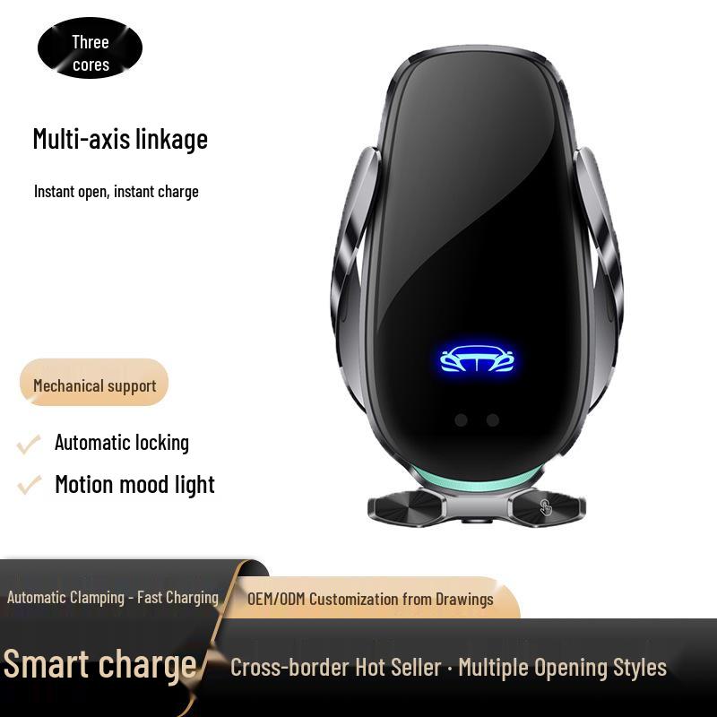 15W Smart Sensing Magnetic Car Charger & Phone Holder