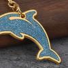 Sparkling Dolphin Keychain Pendant Lightweight Metal Keychains Creative Cartoon Animal Keyring Sea Themed Keychain for Men Women