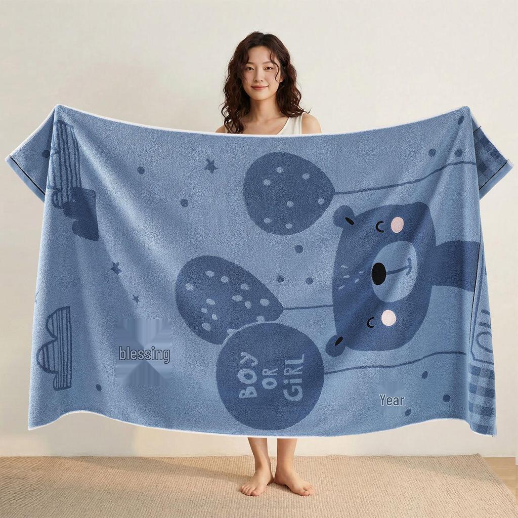 100% Cotton Thickened Quick-Dry Bath & Beach Towel - Enlarged & Premium Quality for Men