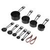 with Scale Measuring Spoon Set Black Coffee Spoon Set Durable Baking Measuring Tools  Home Kitchen
