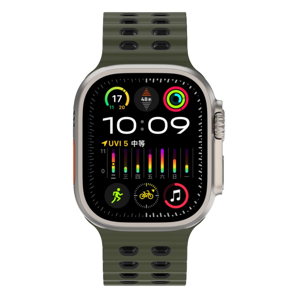 Atmungsaktives Ocean-Armband für Apple Watch Armbänder Ultra 4 3 49mm 44mm 42mm 46mm Silikon Correa Armband iWatch Serie SE 9 10 11 12