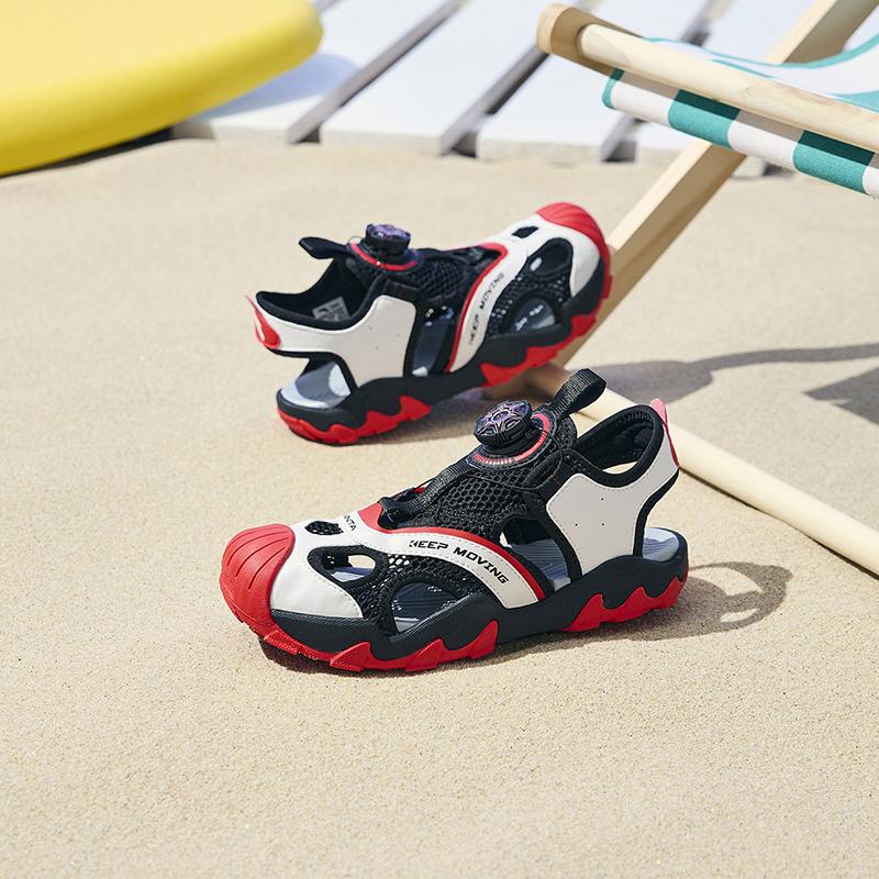 Anta Comfortable Trendy Sports Sandals Kids Footwear Black White Red A312326911-1