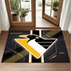 Pittsburgh Penguins Design Crystal Velvet Rug Soft Decorative Mat for Bedroom Entrance