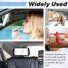 Car Sun Visor Mirror, Cosmetic Makeup Mirrors With Straps, HD Cars Interior Cosmetic Mirror, Car Accessories For Women Universal Sun Visor Mirrors