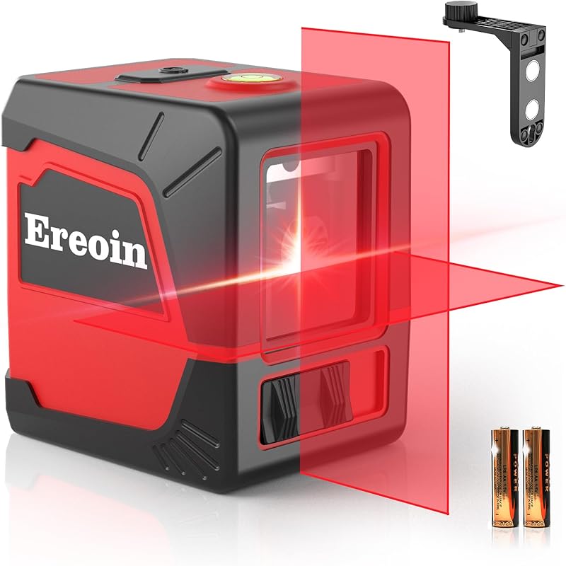 Laser Level Self-leveling Green Cross Laser Tool with Vertical and Horizontal Lines,360 Degree Rotation Self-leveling mode&IP54 Waterproof for