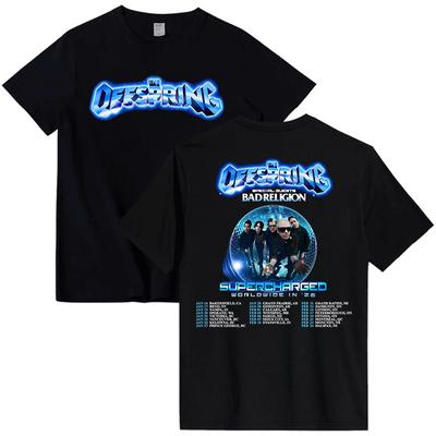 The Offspring SUPERCHARGE Worldwide In 2026 Tour Tshirts Cotton Short Sleeve Casual T-shirt Graphic Printing Clothing