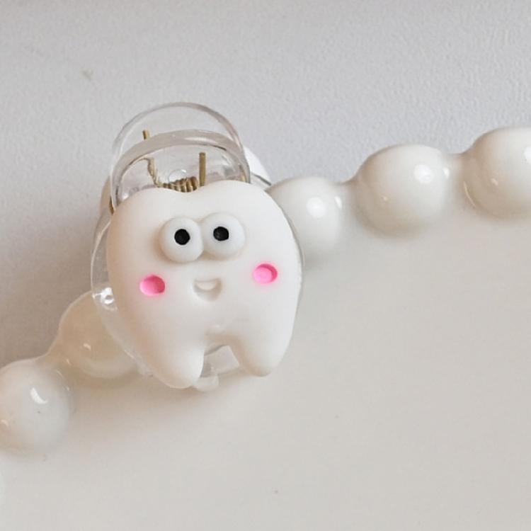 Cute Tooth Harajuku Snap Clip Y2K Girls Hairpin Sweet Handmade HairPins