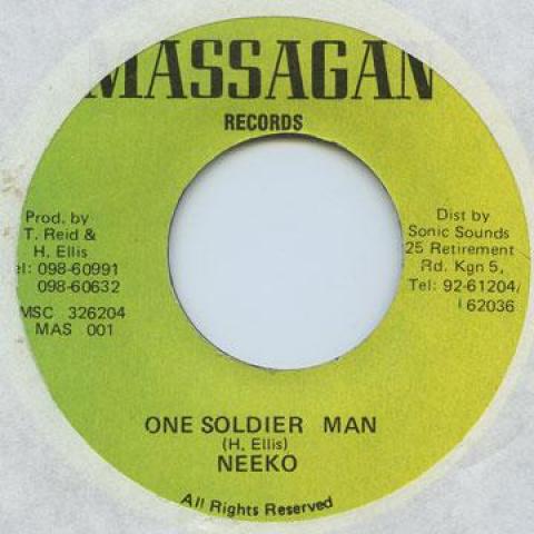 

7inch Record NEEKO - One Soldier Man MAS001 Massagan 1994 Jamaica Reggae, Ska & Dub