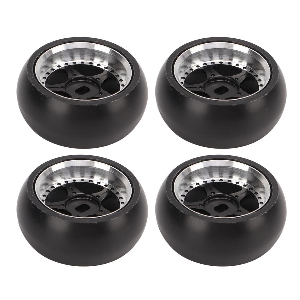 4pcs RC Tire 5 Pointed Star Aluminum Alloy Strong Cushioning Glossy RC Drift Tire for 1 28 for K969 for K989 for P929