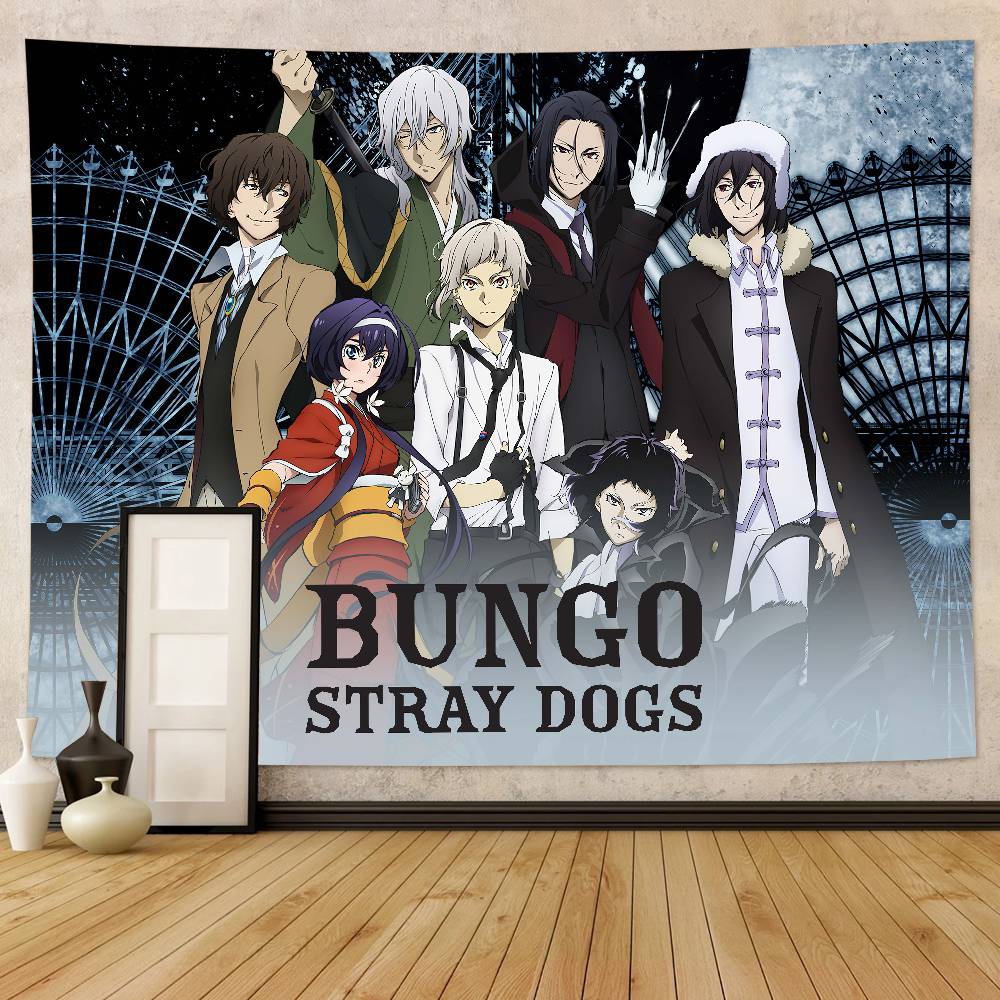 COMICS BBungo SStray DDogs Tapestry Decoration Bedroom Dormitory Background Cloth Holiday Home Party Living Room Club Cloth