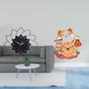 Acrylic Flower Shaped Wall Clock Silent Hanging Decor for Bedroom Cafe Office Children Home