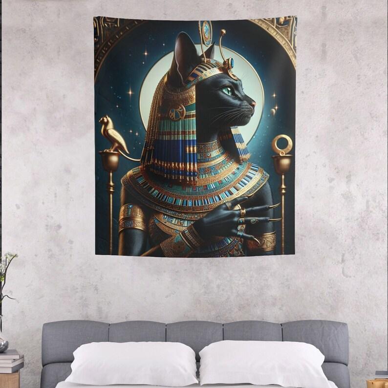 Bastet tapestry 75x100 чёрный
