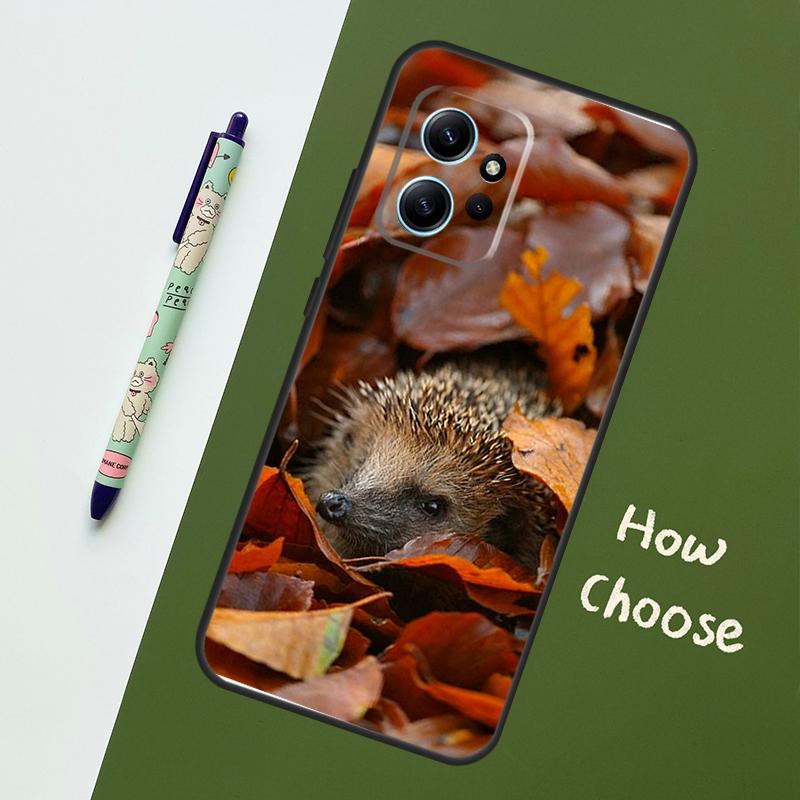 Cute Little Hedgehog Case For Xiaomi Redmi Note 14 10 11 12 13 15 Pro Plus Cover For Redmi 15 15C 14C 12C 10C 13C