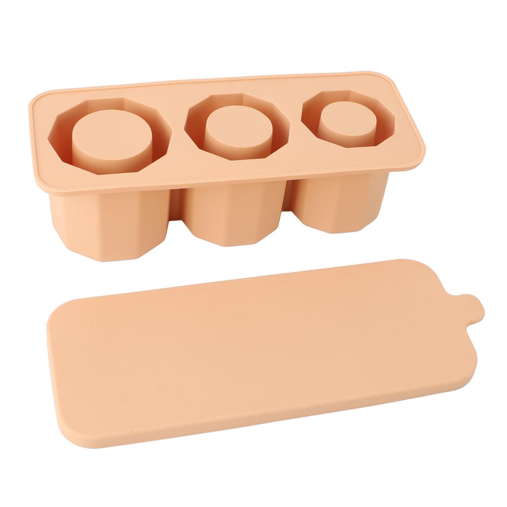 Ice Mold sy Fill Silicone 3 Cavity Hollow Cylinder Ice   for Whiskey Cold Drink