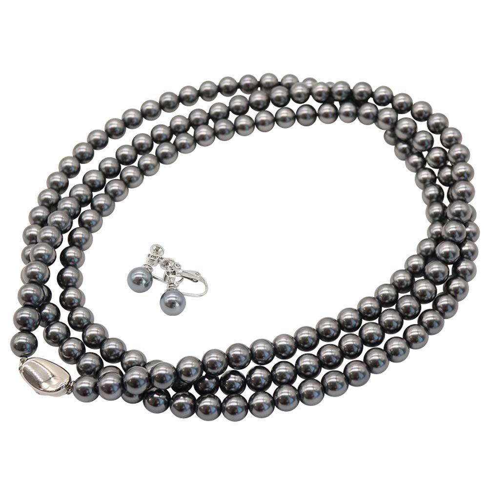 

Pearl Necklace 6mm 120cm White Silver Black with Case Shell Pearl Pearl Wedding Ceremony Graduation Ceremony Entrance Ceremony Flower Bead Class