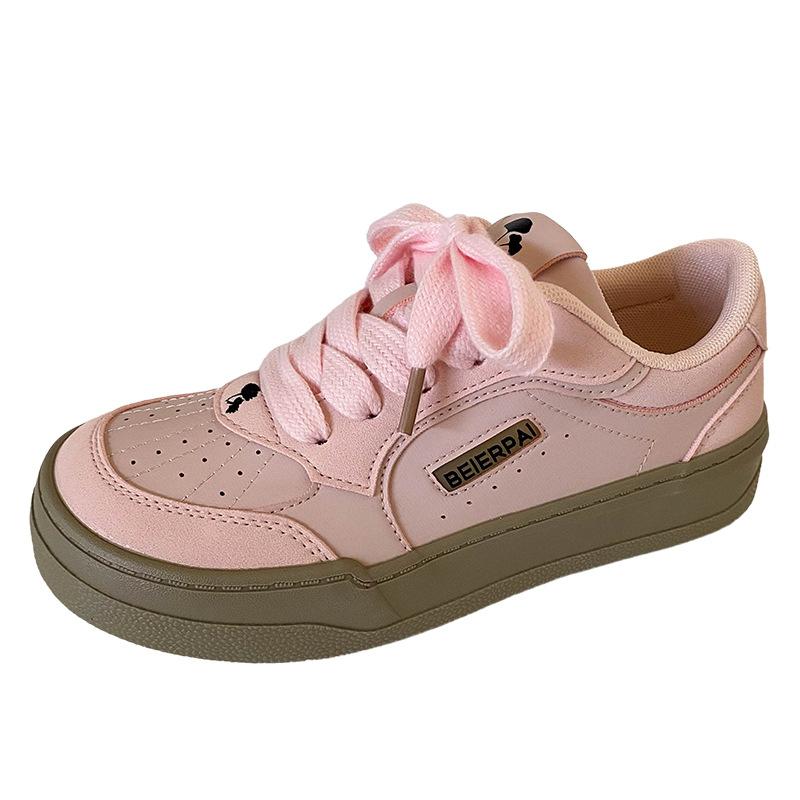 

BE-6778 Латексна устілка/манго занадто головна дошка взуття жіноче взуття 2024 нове взуття на дошці повсякденне взуття дихаючі маленькі білі туфлі 40 рожевий