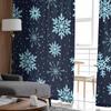 Snowflake Christmas Winter Curtains For Living Room Bedroom Home Decoration Window Voile Tulle Curtain Drapes