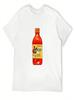 Valentina Mexican Hispanic Hot Sauce Sticker Design T-Shirt Anime T Shirts Boys Animal Print Mens T Shirts