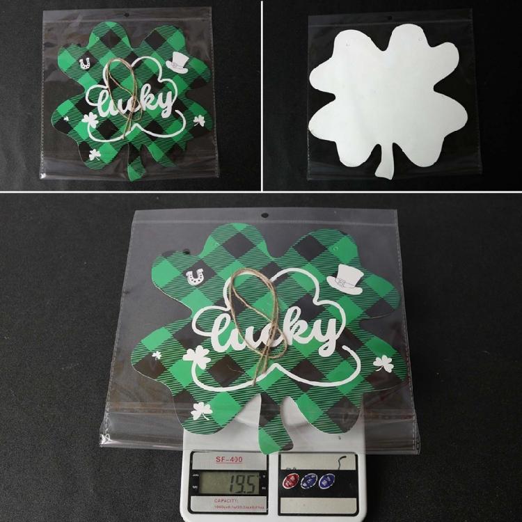 Bright Colored Luck Leaves Porch Sign Welcome Door Sign Perfect for Patrick's Day Event Seasonal Decoration