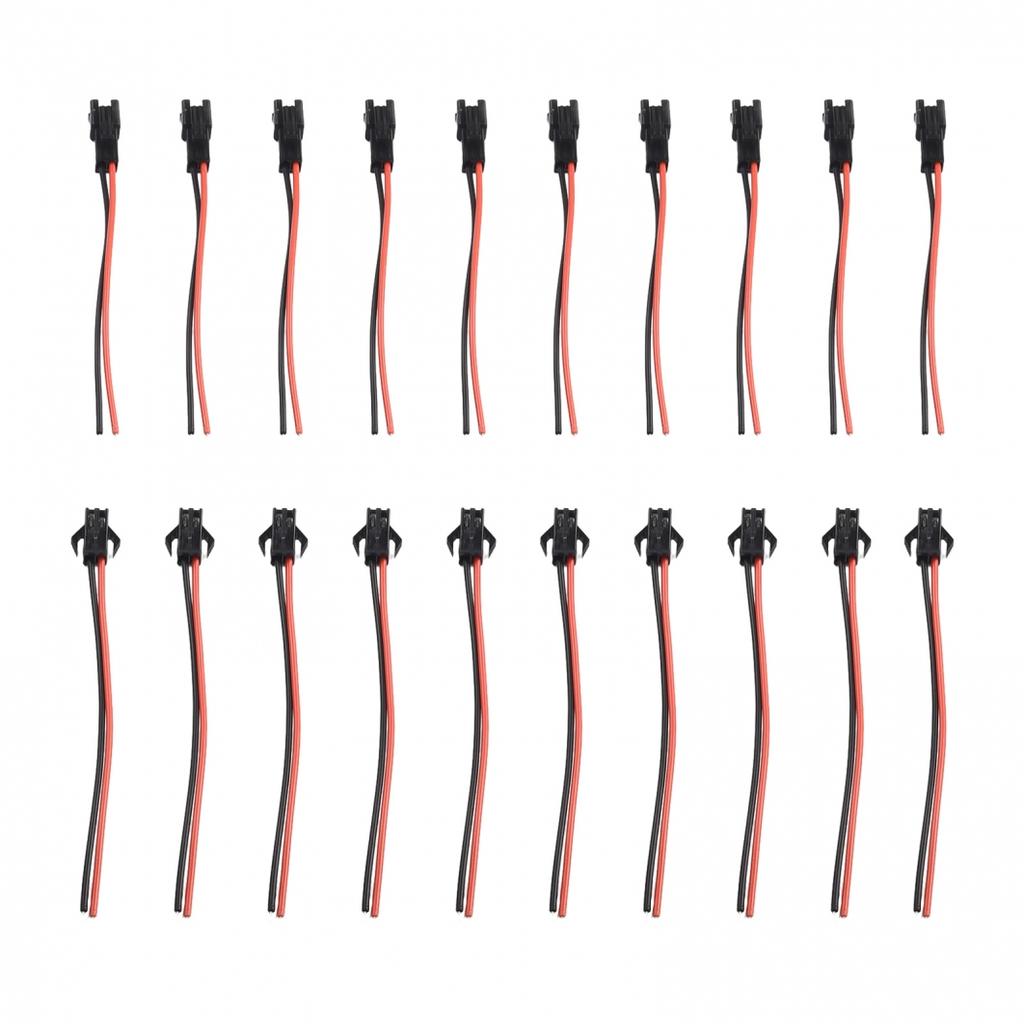 Head Connected Cable 2-Pin 2P Male / Female PVC 24AWG Red/ Black Practical